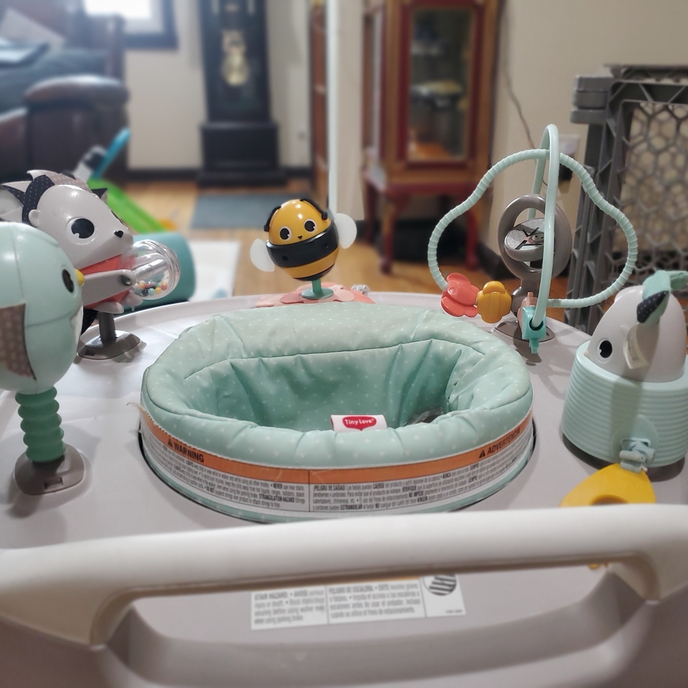 Interactive Baby Activity Center with Mint and Black Accents - Picture 7 of 7